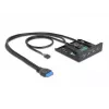 Painel frontal DeLOCK 3,5 polegadas USB 3.2 Gen 1 2 x USB Type-A HD-Audio