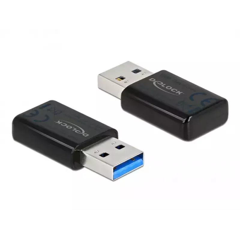 Placa de rede DeLOCK 12550 WLAN USB dual band Wi-Fi 5