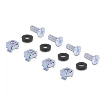 Conjunto de montagem DeLOCK 66236 conjunto de montagem universal para rack 2 unid. prateado metal