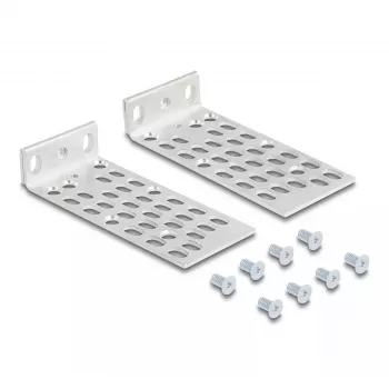 Conjunto de montagem DeLOCK 66236 conjunto de montagem universal para rack 2 unid. prateado metal