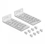 Conjunto de montagem DeLOCK 66236 conjunto de montagem universal para rack 2 unid. prateado metal