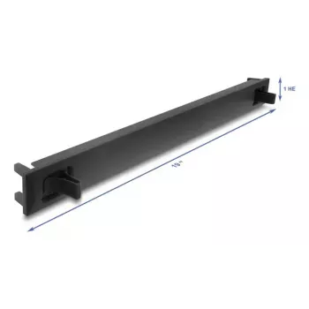 Tampa cega para rack DELOCK 67208, plástico ABS, preto, 1U