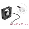 Ventoinha DeLOCK 67301 8 cm preto rolamento de esferas 0,97 m³/h