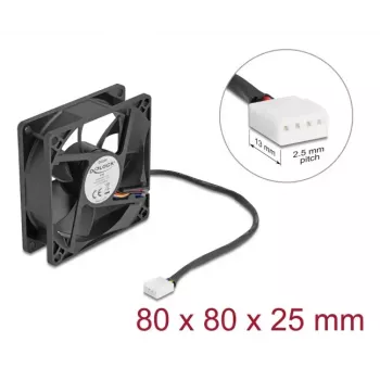 Ventoinha DeLOCK 67301 8 cm preto rolamento de esferas 0,97 m³/h