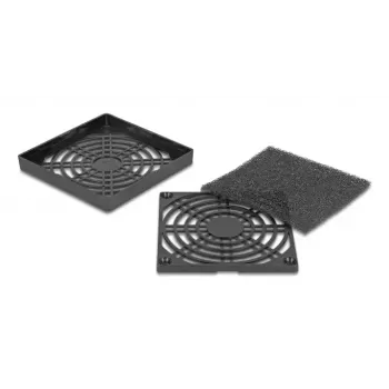 Grelha para ventoinha DELOCK 67311, ABS, preto, 87×87 mm, distância de montagem 71,5×71,5 mm