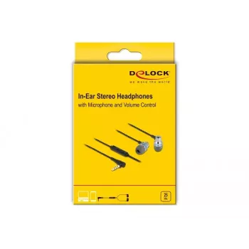 Headset DeLOCK 27183 auscultadores in-ear jack 3,5 mm microfone controlo de volume