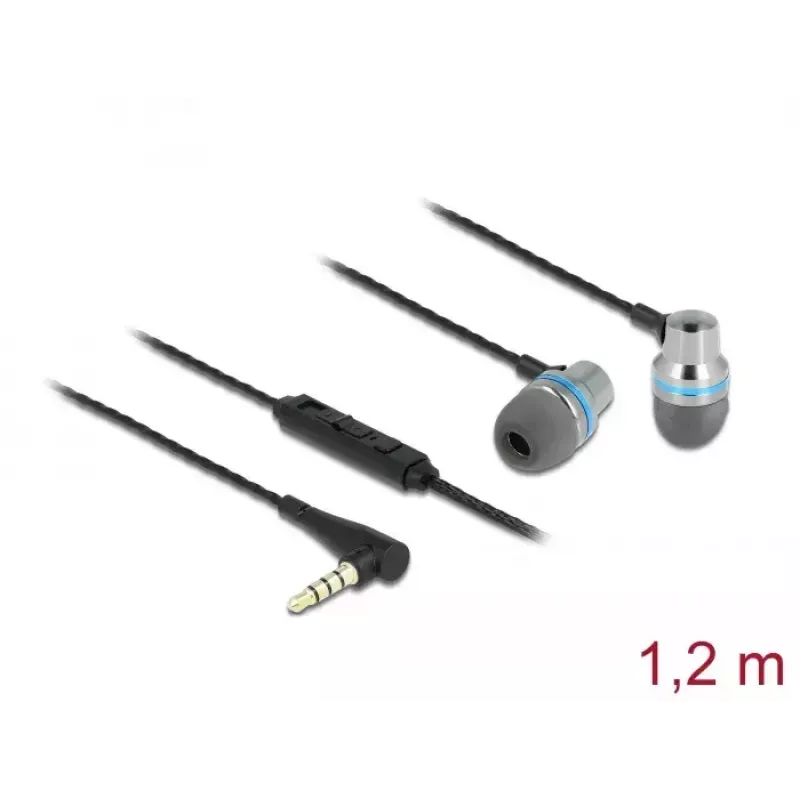 Headset DeLOCK 27183 auscultadores in-ear jack 3,5 mm microfone controlo de volume