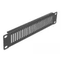 Tampa cega ventilada DeLOCK tampa vertical para armário de rede 10 polegadas 1U preto