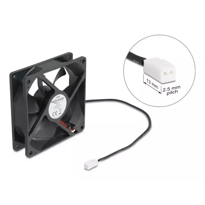 Delock 67291 ventoinha axial 5 V DC, 92 x 92 x 25 mm, preta