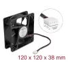 Delock 67298 ventoinha axial 12 V DC, 120 x 120 x 38 mm, preta