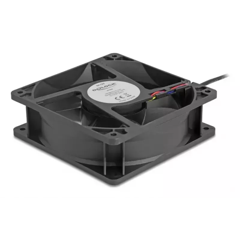 Delock 67298 ventoinha axial 12 V DC, 120 x 120 x 38 mm, preta