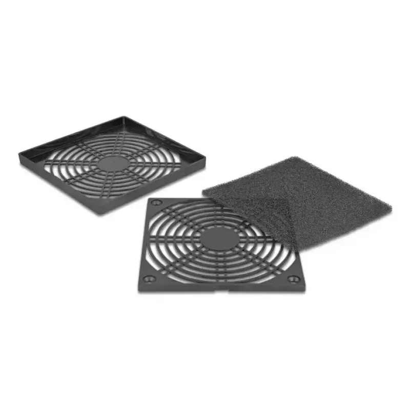 Delock 67313 grelha para ventoinha com filtro de pó 120 x 120 mm, preta