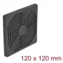 Grelha para ventoinha DELOCK 67313, ABS preto, 125×125 mm, furação de montagem 105×105 mm