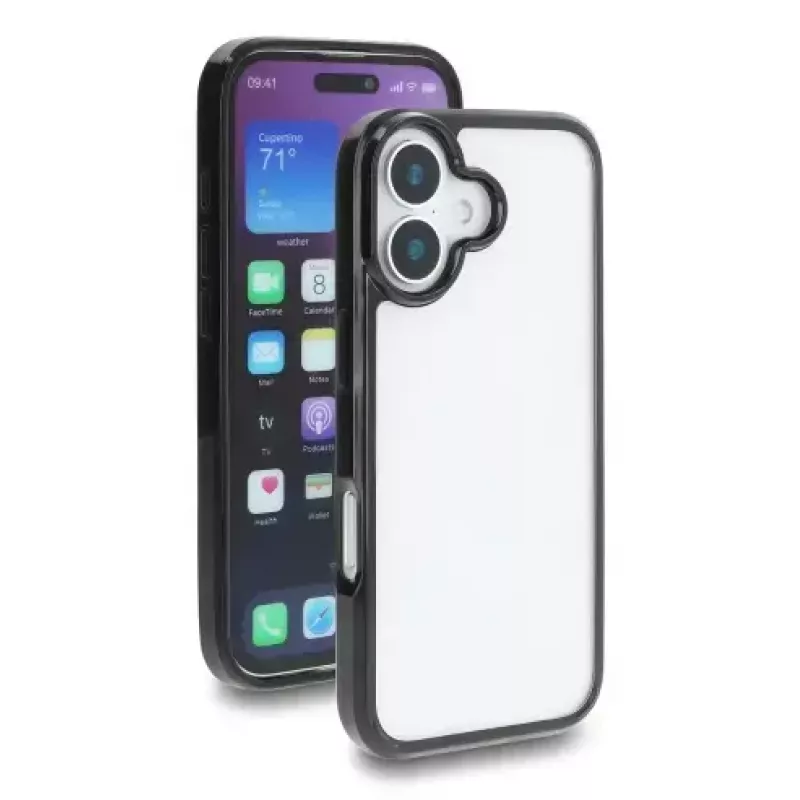 Capa de proteção para iPhone 17 da DELOCK, preto transparente, compatível com ecrã de 16 cm (6,3 polegadas)