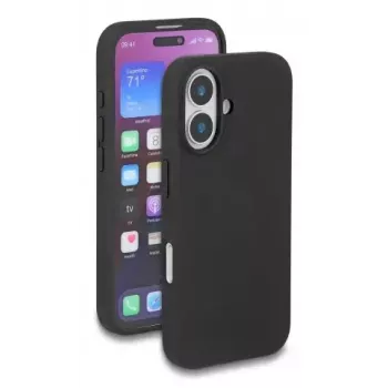 Capa de proteção em silicone MagSafe para iPhone 17 da DELOCK – toque suave, preto, capa, para ecrãs até 16 cm (6,3 polegadas)