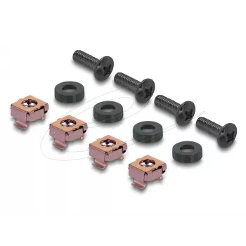 Tampa cega DELOCK 67430 com 4 ventoinhas integradas de 40×40 mm, caixa metálica, cinzento escuro, 1U