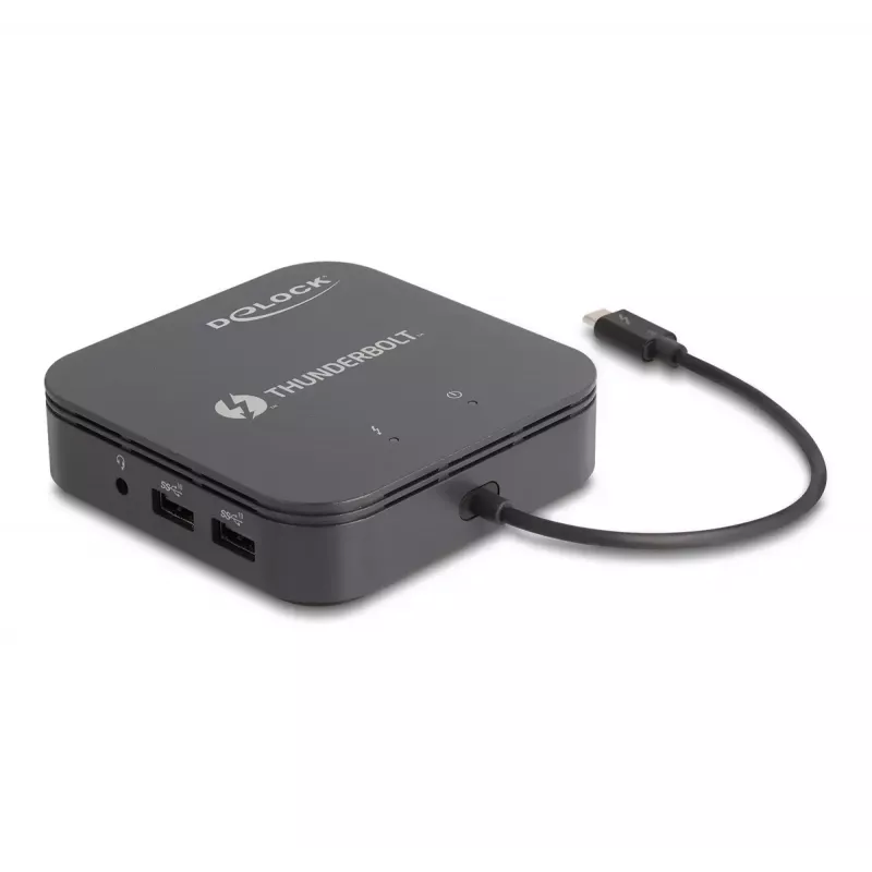 Mini docking station DeLOCK Thunderbolt 3 8K DisplayPort HDMI USB LAN áudio PD 3.0