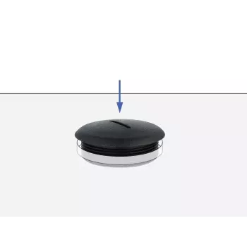 Tampa para tubo DeLOCK 60228 preto nylon