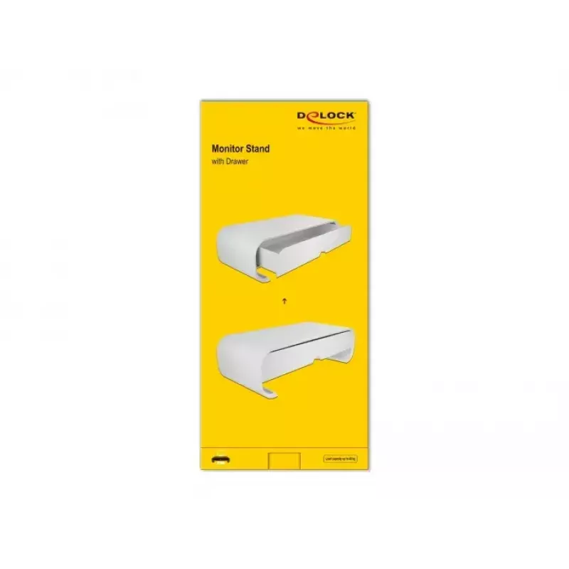 Suporte para monitor DeLOCK 18324 com gaveta branco