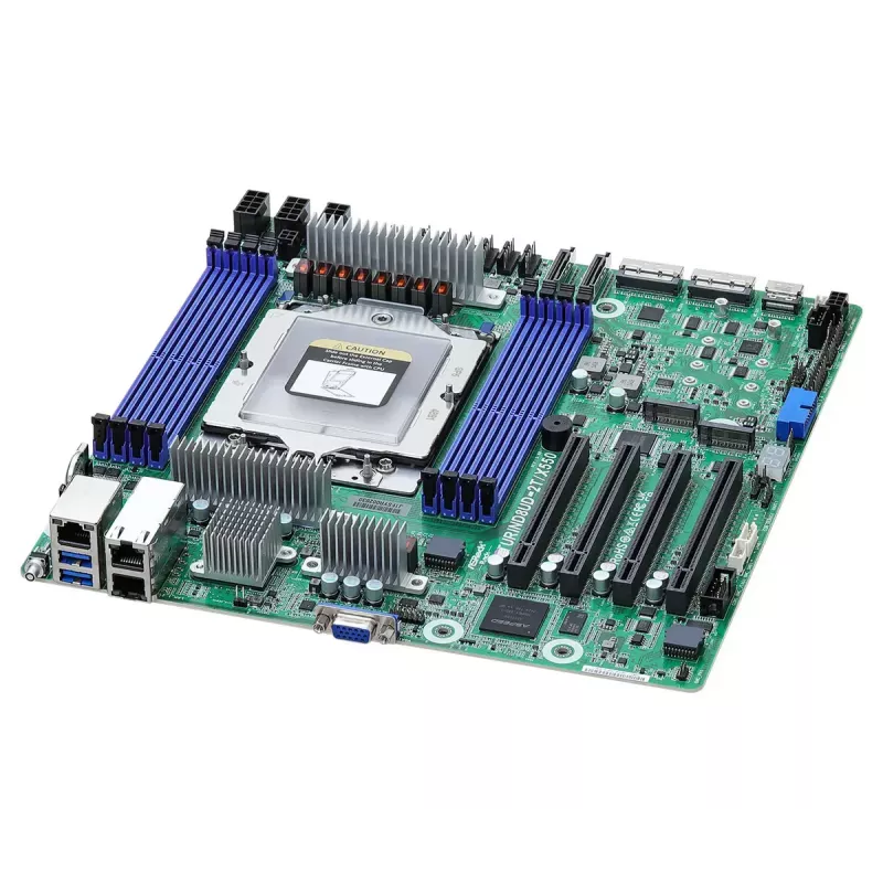 Motherboard ASROCK TURIND8UD-2T/X550 - AMD SoC, Socket SP5, 8x DIMM, até 256 GB, 10GbE Intel X550-AT2