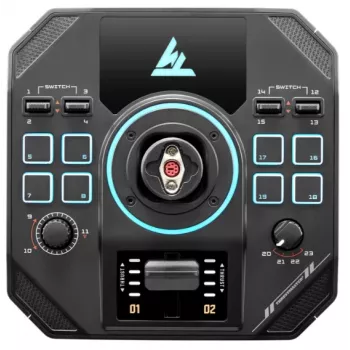 Base de volante gaming Thrustmaster Sol‑R 5 Base preto USB Type‑C, analógico/digital, para PC, 196×196×67 mm