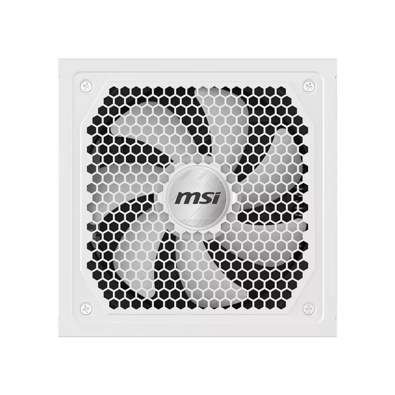 Fonte de alimentação MSI MAG A1000GL PCIE5 WHITE 1000 W ATX 24 pinos, 80 PLUS Gold, ventoinha de 135 mm