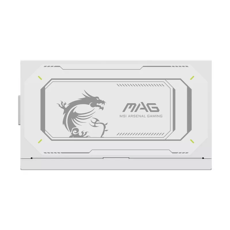 Fonte de alimentação MSI MAG A1000GL PCIE5 WHITE 1000 W ATX 24 pinos, 80 PLUS Gold, ventoinha de 135 mm