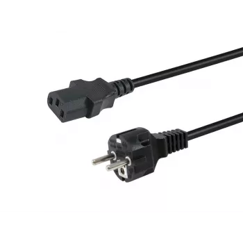 Cabo de alimentação EQUIP 112111 — CEE7/7 para IEC C13, H05VV-F3G, 3 m, 10 A, 250 V, preto
