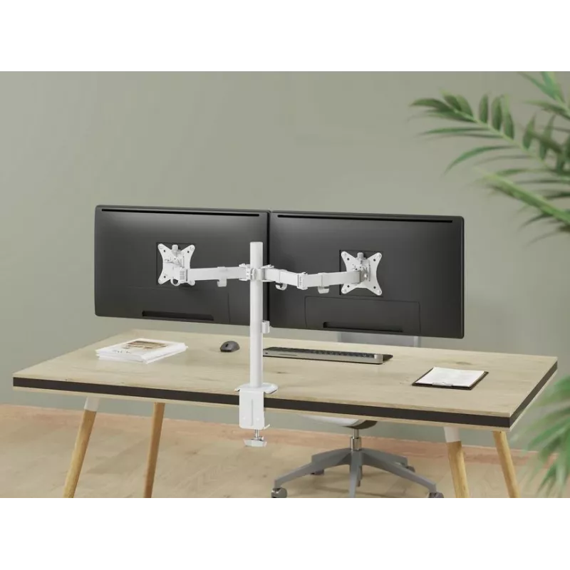 Equip Suporte de secretária ajustável para dois monitores 17