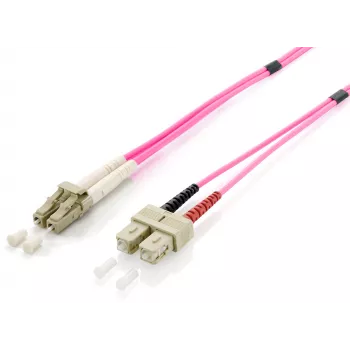 Equip Cabo de rede de fibra ótica LC/SC, OM4, 2m, 2 m, OM4, LC, SC