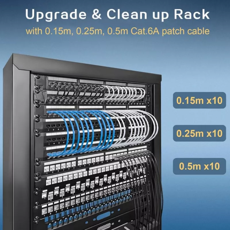 Cabo patch slim Equip Cat.6A U/UTP 0,15 m vermelho 10000 Mbit/s