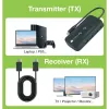 Techly IDATA USBC-HUB5WL Extensor AV Transmissor e recetor AV preto
