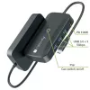 Techly IDATA USBC-HUB5WL Extensor AV Transmissor e recetor AV preto