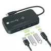 Techly IDATA USBC-HUB5WL Extensor AV Transmissor e recetor AV preto