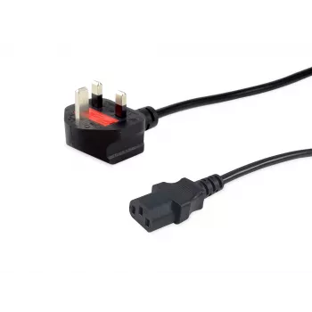 Cabo de alimentação Equip UK, C13 para BS1363, 2 m, preto, fusível 10 A