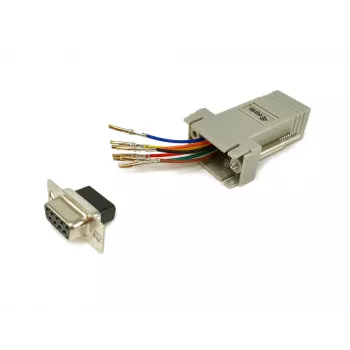 Adaptador Equip DB9 para RJ45 fêmea série cinzento 72x33x16mm