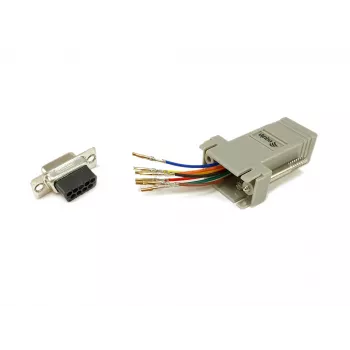 Adaptador Equip DB9 para RJ45 fêmea série cinzento 72x33x16mm