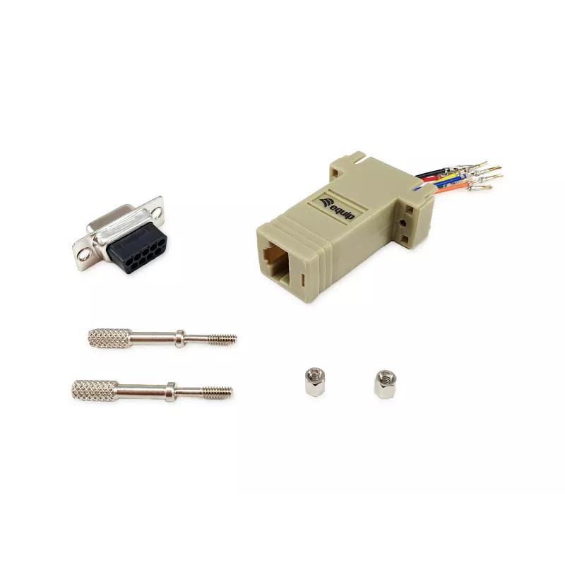 Adaptador Equip DB9 para RJ45 fêmea série cinzento 72x33x16mm