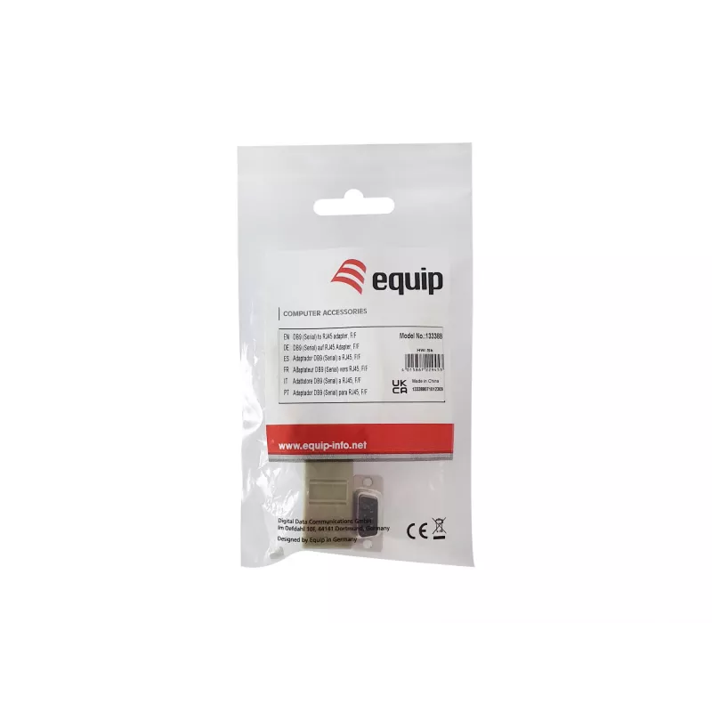 Adaptador Equip DB9 para RJ45 fêmea série cinzento 72x33x16mm