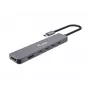 Adaptador multifunções Equip USB-C 6 em 1, HDMI 4K/30Hz, USB-C x4, USB-A x1, 5Gbps, 100W USB PD