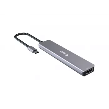 Adaptador multifunções Equip USB-C 6 em 1, HDMI 4K/30Hz, USB-C x4, USB-A x1, 5Gbps, 100W USB PD