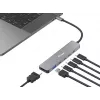 Adaptador multifunções Equip USB-C 6 em 1, HDMI 4K/30Hz, USB-C x4, USB-A x1, 5Gbps, 100W USB PD