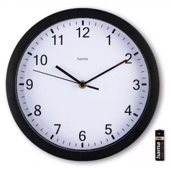 Hama Elba Relógio de quartzo redondo preto, branco