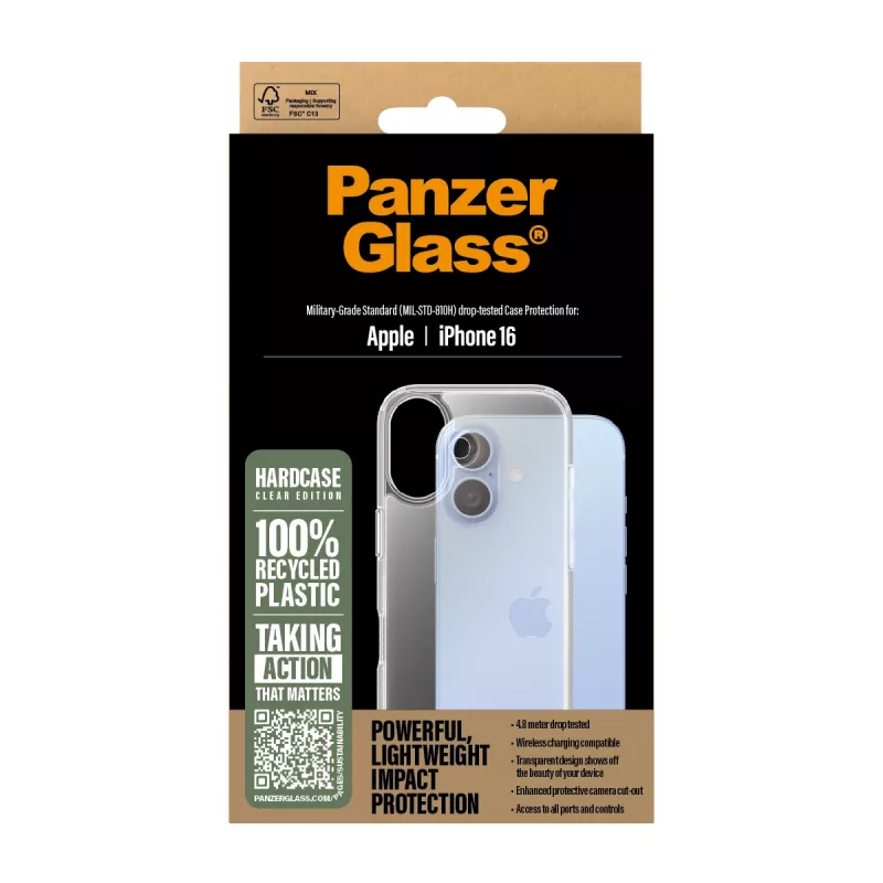 Capa PanzerGlass HardCase transparente iPhone '24 6.1