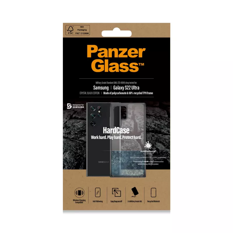 PanzerGlass® HardCase Samsung Galaxy S22 Ultra 5G – preto fumado