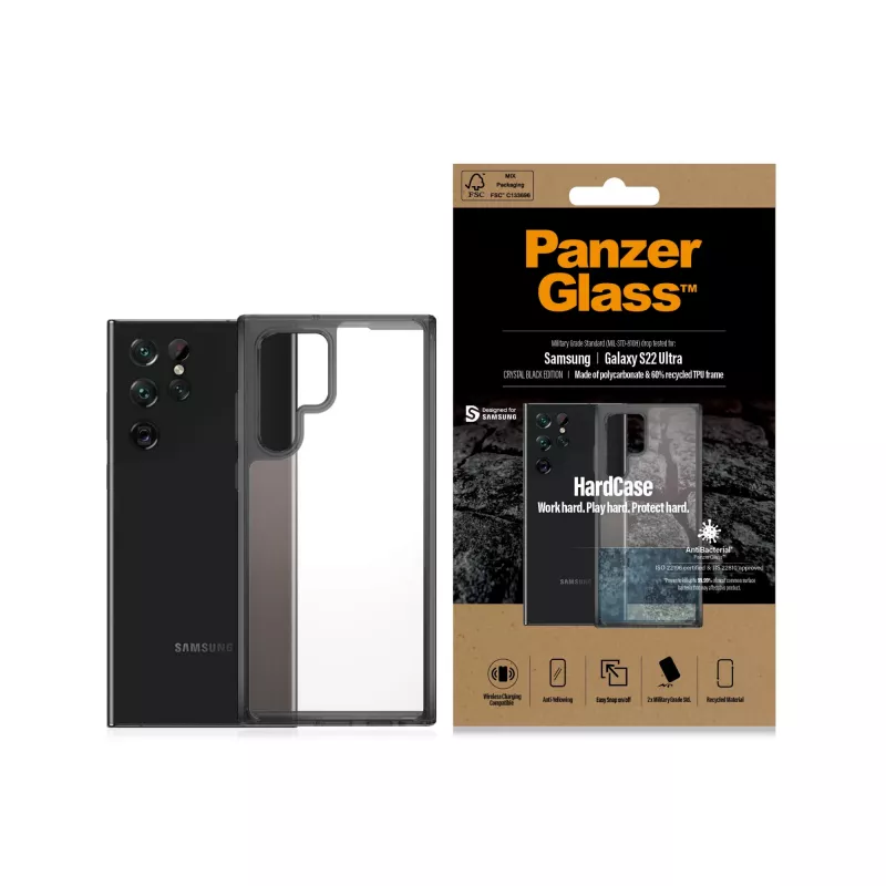 PanzerGlass® HardCase Samsung Galaxy S22 Ultra 5G – preto fumado