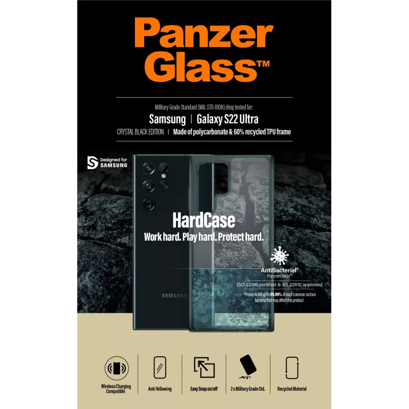 PanzerGlass® HardCase Samsung Galaxy S22 Ultra 5G – preto fumado