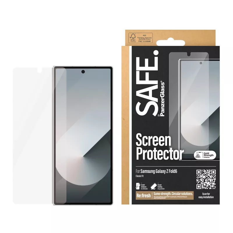PanzerGlass SAFE. by ® protetor de ecrã Samsung Galaxy Z Fold6 | Classic Fit