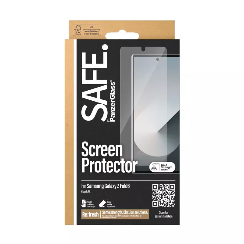 PanzerGlass SAFE. by ® protetor de ecrã Samsung Galaxy Z Fold6 | Classic Fit
