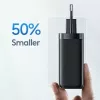 Carregador usams T47 USB / USB‑C 65W PD carregador rápido — 65W USB Power Delivery, portas USB-A + USB-C